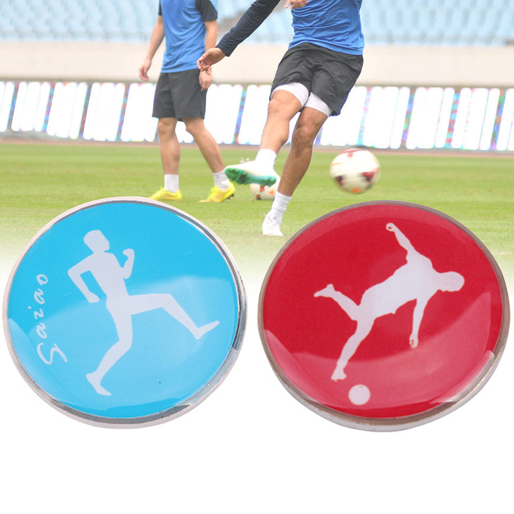 1Pc Sports Football Pattern Pick Edge Referee Side Toss Coin for Kids Adults