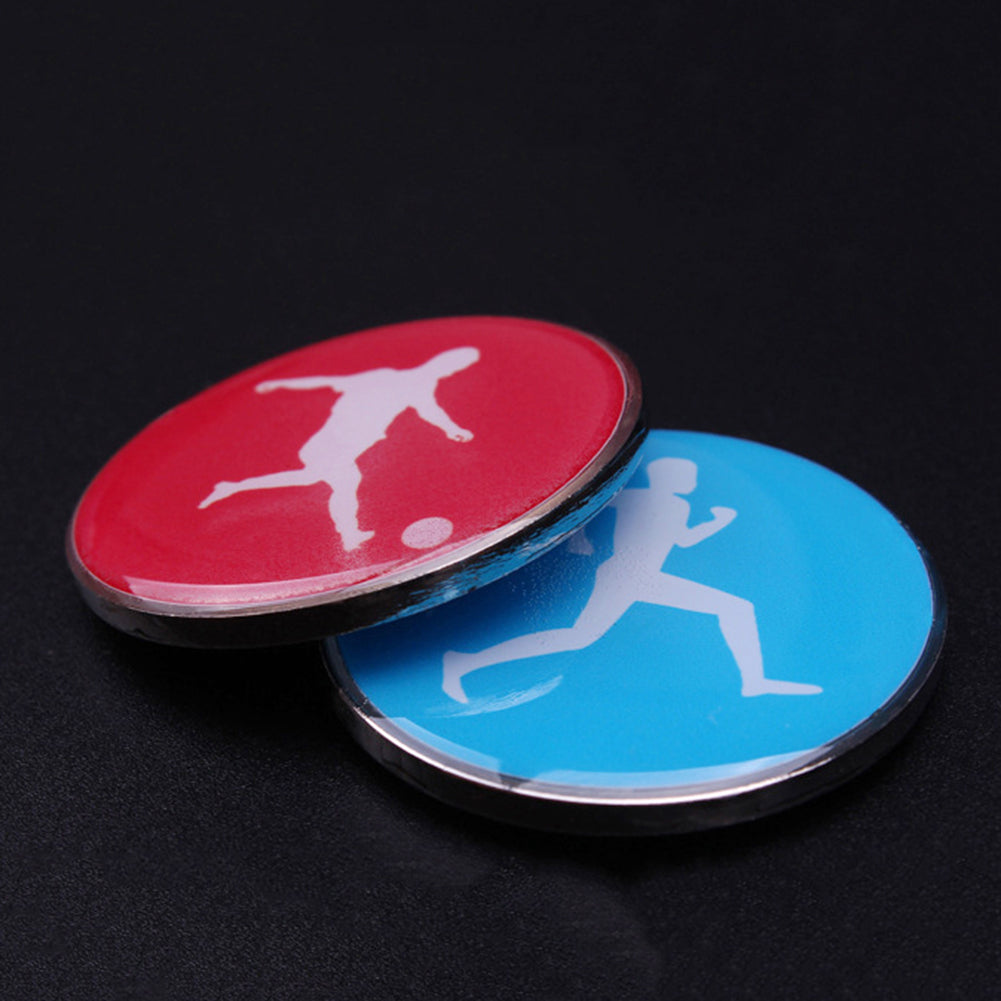 1Pc Sports Football Pattern Pick Edge Referee Side Toss Coin for Kids Adults