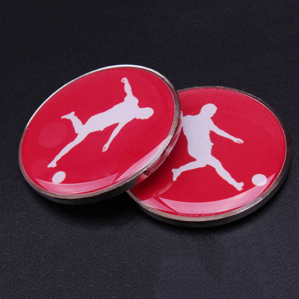 1Pc Sports Football Pattern Pick Edge Referee Side Toss Coin for Kids Adults