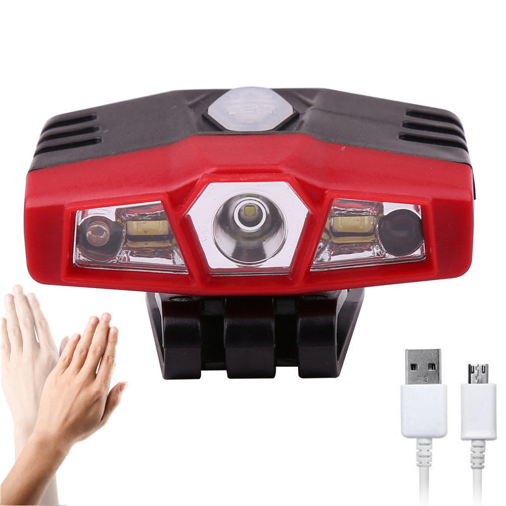 Outdoor Cap Lamp Rechargeable USB COB Sensor Headlamp Fishing Clip-On Hat Light