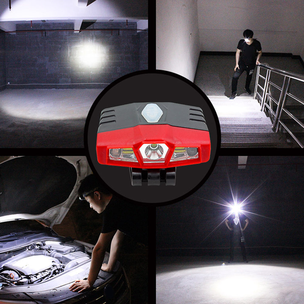 Outdoor Cap Lamp Rechargeable USB COB Sensor Headlamp Fishing Clip-On Hat Light