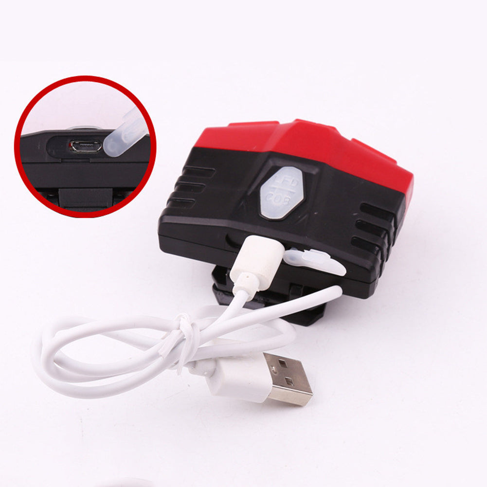Outdoor Cap Lamp Rechargeable USB COB Sensor Headlamp Fishing Clip-On Hat Light