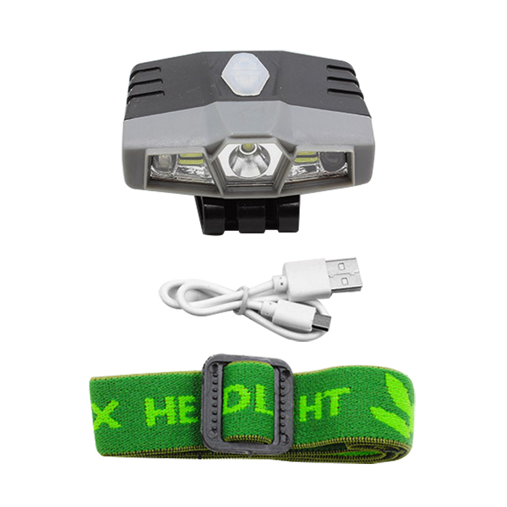 Outdoor Cap Lamp Rechargeable USB COB Sensor Headlamp Fishing Clip-On Hat Light