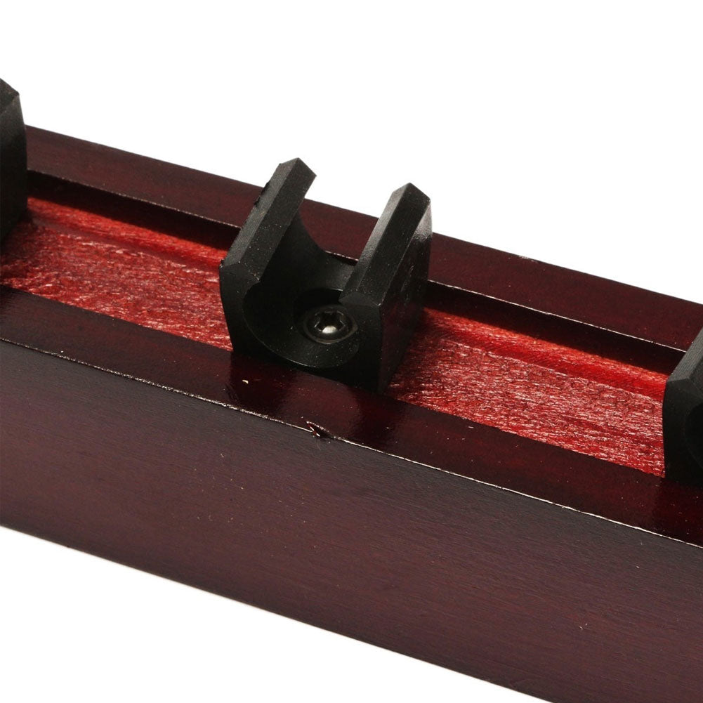 Billiard Pool Wall Hanging Mount 6 Cue Stick Wood Rack Holder for Snooker