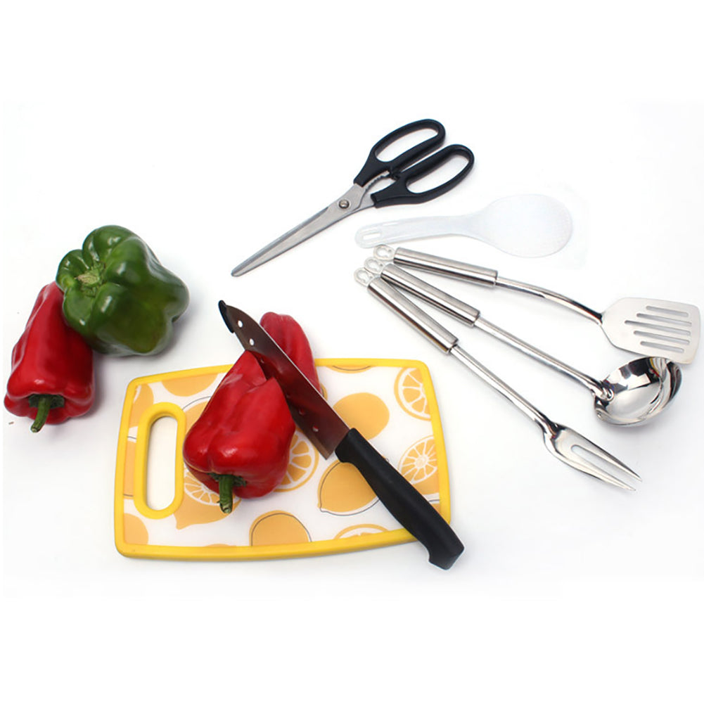 7Pcs Stainless Steel Camping Picnic Cutlery Set Knife Fork Spoon Utensil Tool