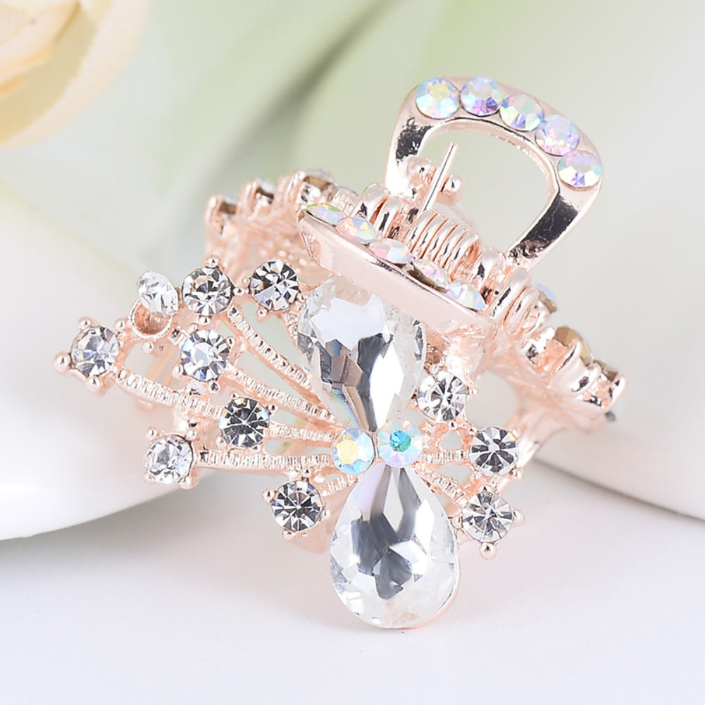 Fashion Women Shiny Rhinestone Bowknot Hairclip Hairpin Hair Accessories
