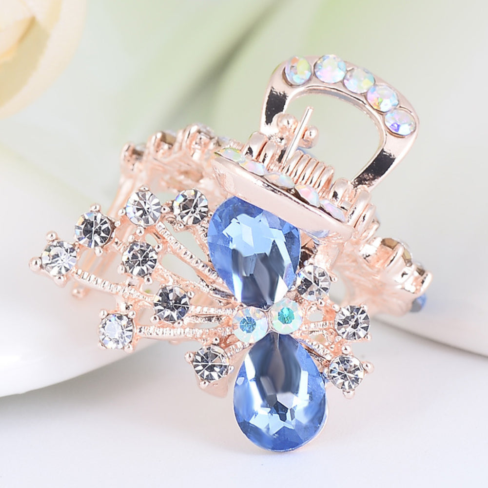 Fashion Women Shiny Rhinestone Bowknot Hairclip Hairpin Hair Accessories