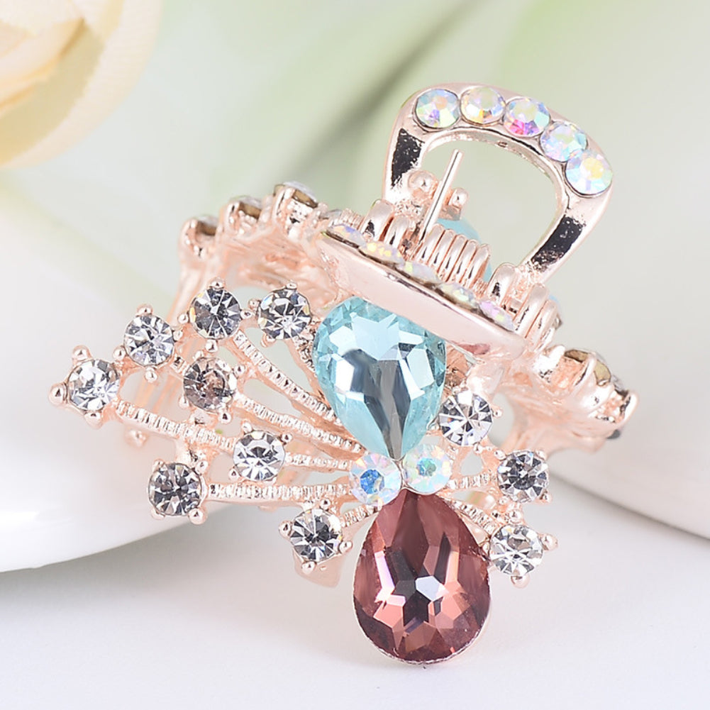 Fashion Women Shiny Rhinestone Bowknot Hairclip Hairpin Hair Accessories