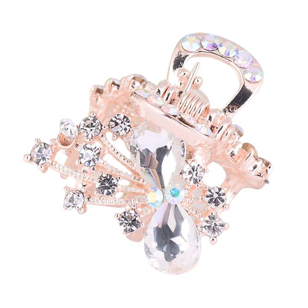 Fashion Women Shiny Rhinestone Bowknot Hairclip Hairpin Hair Accessories