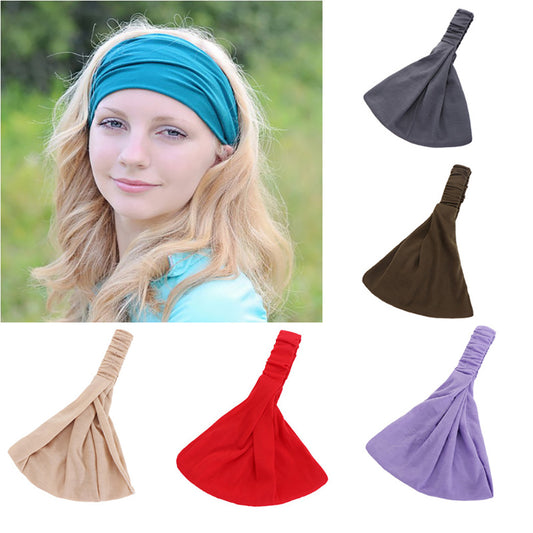Solid Color Cosmetic Bath Shower Makeup Wash Face Hair Holder Headband Hairband