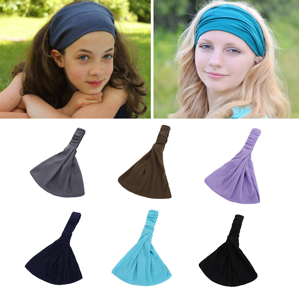Solid Color Cosmetic Bath Shower Makeup Wash Face Hair Holder Headband Hairband