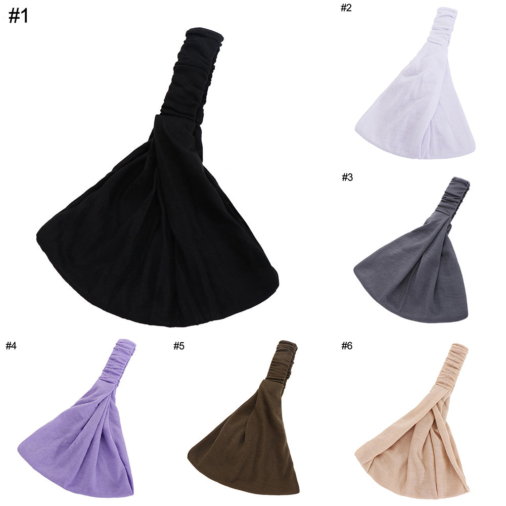 Solid Color Cosmetic Bath Shower Makeup Wash Face Hair Holder Headband Hairband