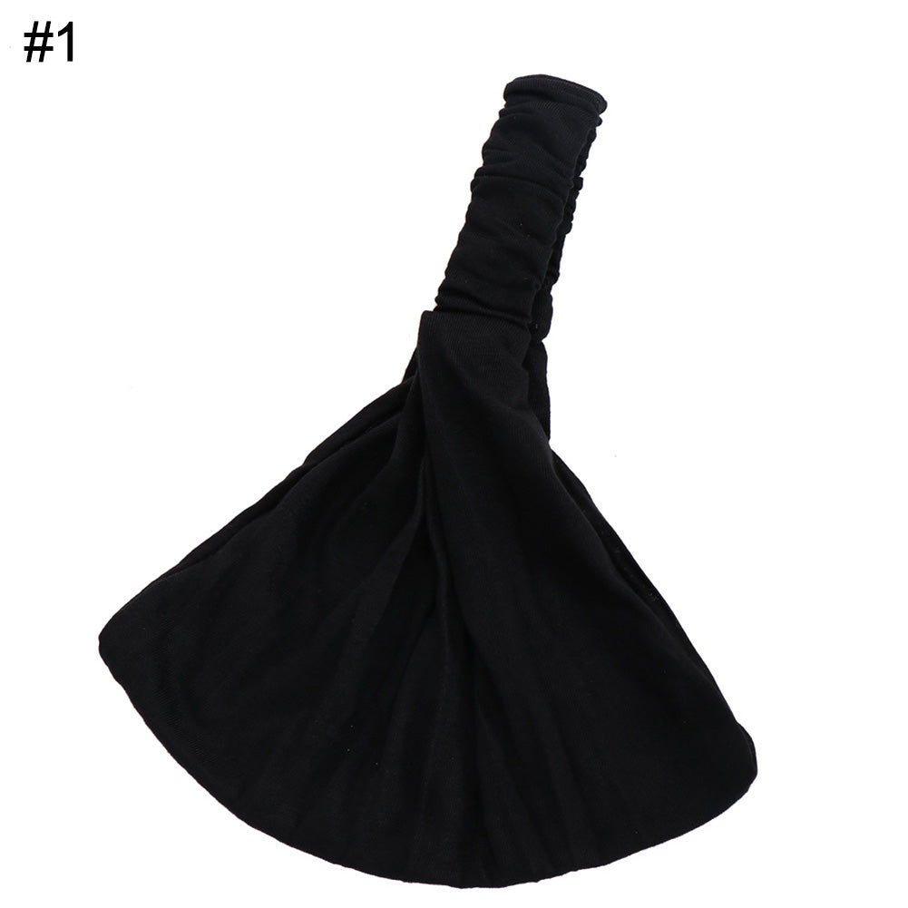 Solid Color Cosmetic Bath Shower Makeup Wash Face Hair Holder Headband Hairband