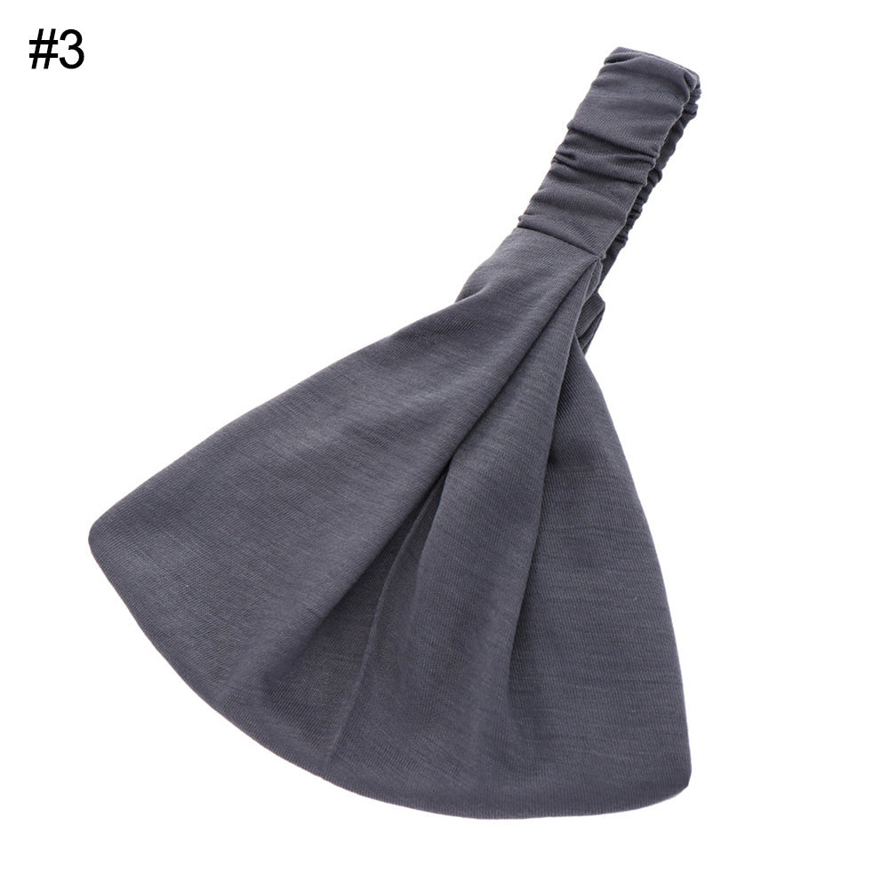 Solid Color Cosmetic Bath Shower Makeup Wash Face Hair Holder Headband Hairband