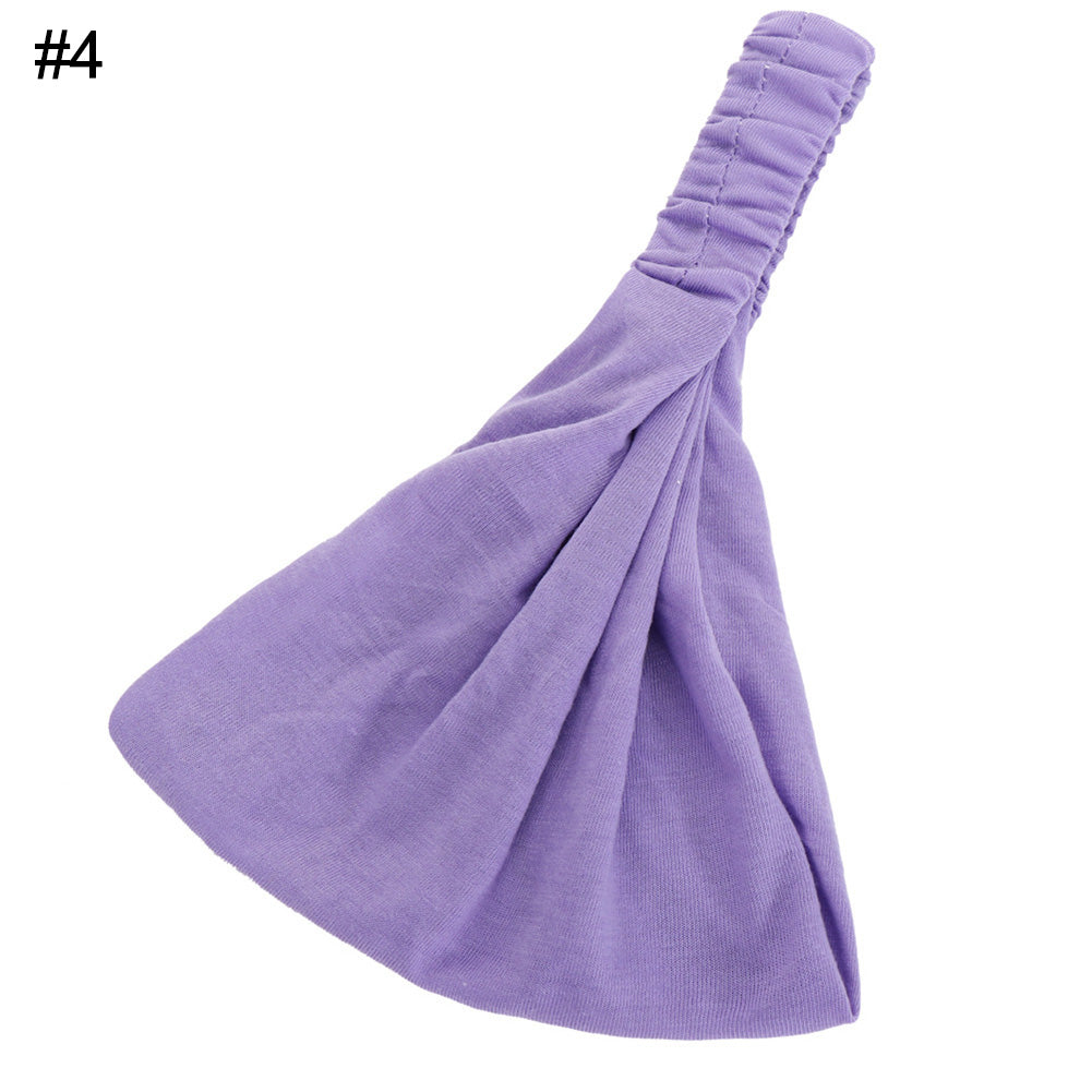 Solid Color Cosmetic Bath Shower Makeup Wash Face Hair Holder Headband Hairband