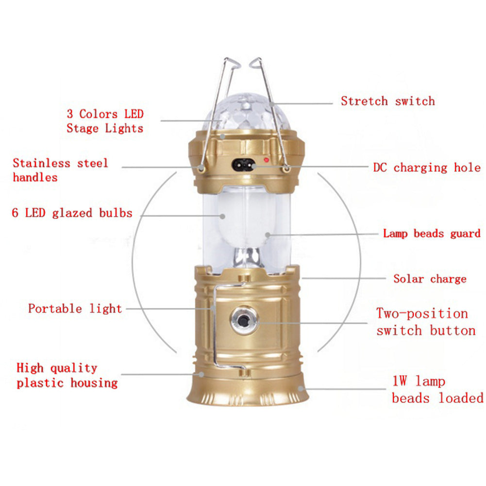 Super Bright Outdoor Portable LED Camping Lantern Stage Lighting Lamp Light