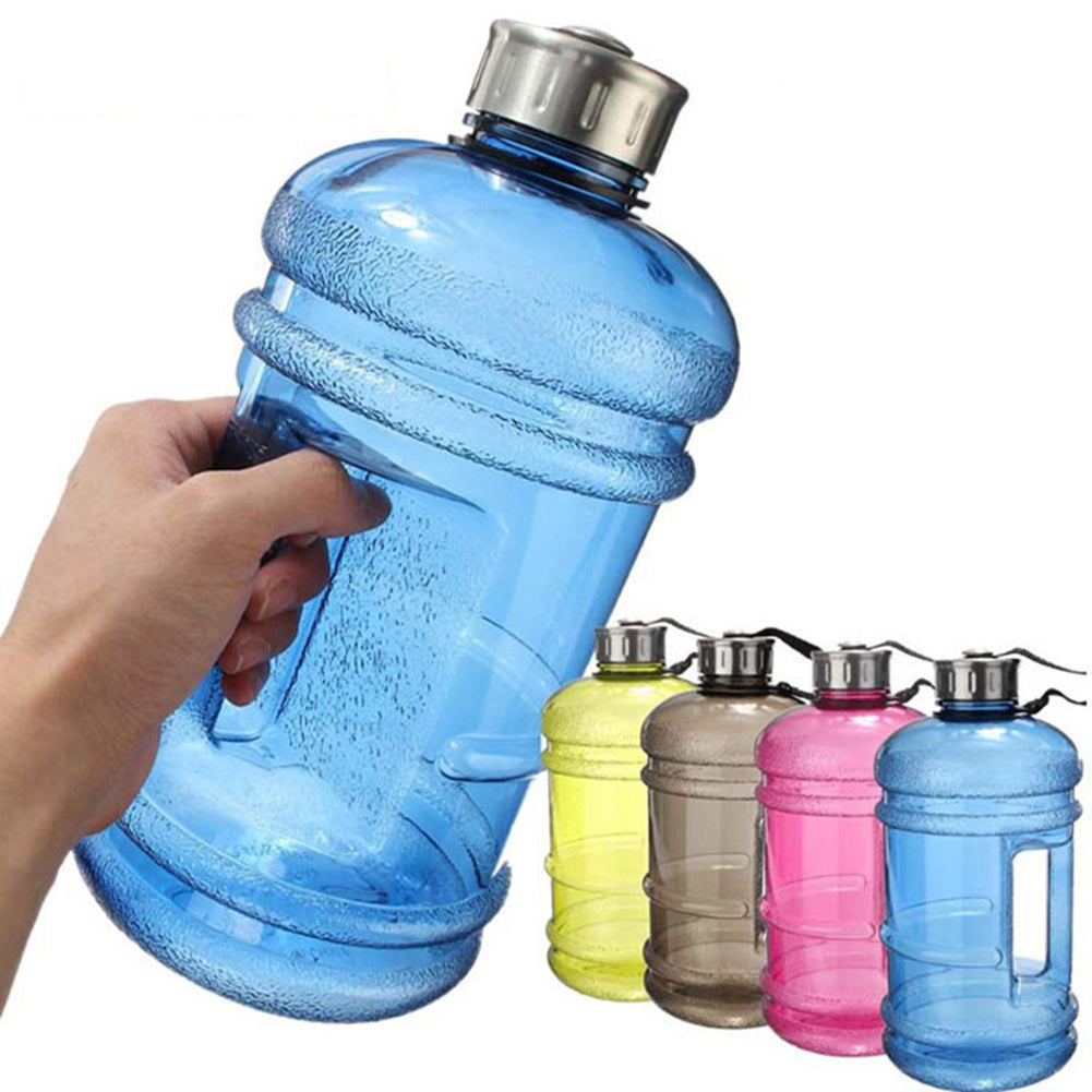 2.2L/1L Large Big Drink Water Cap Cup Gym Workout Sport Training Water Bottle