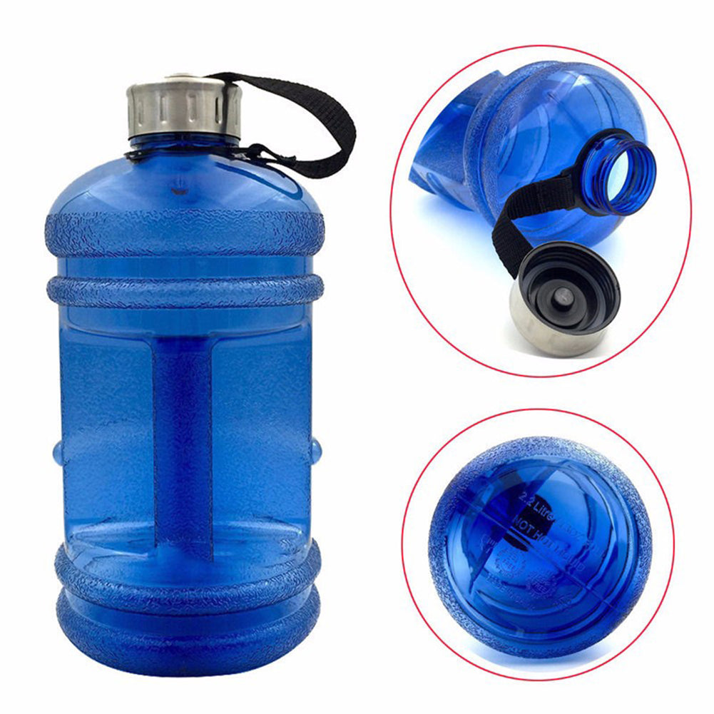 2.2L/1L Large Big Drink Water Cap Cup Gym Workout Sport Training Water Bottle