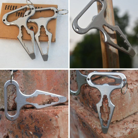 Camping Equipment EDC Gear Tool Angle Wrench Screwdriver Opener Survival Kit