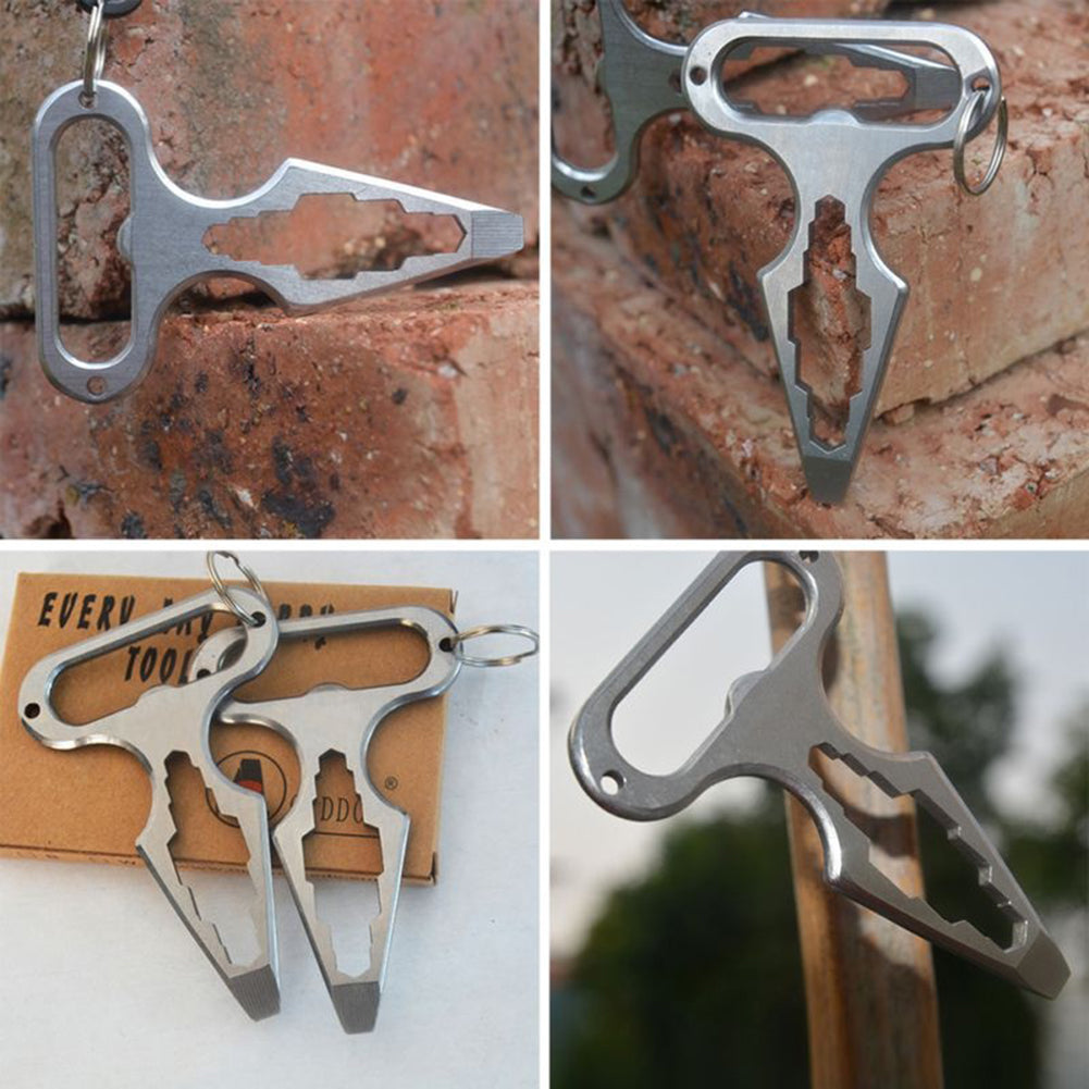 Camping Equipment EDC Gear Tool Angle Wrench Screwdriver Opener Survival Kit