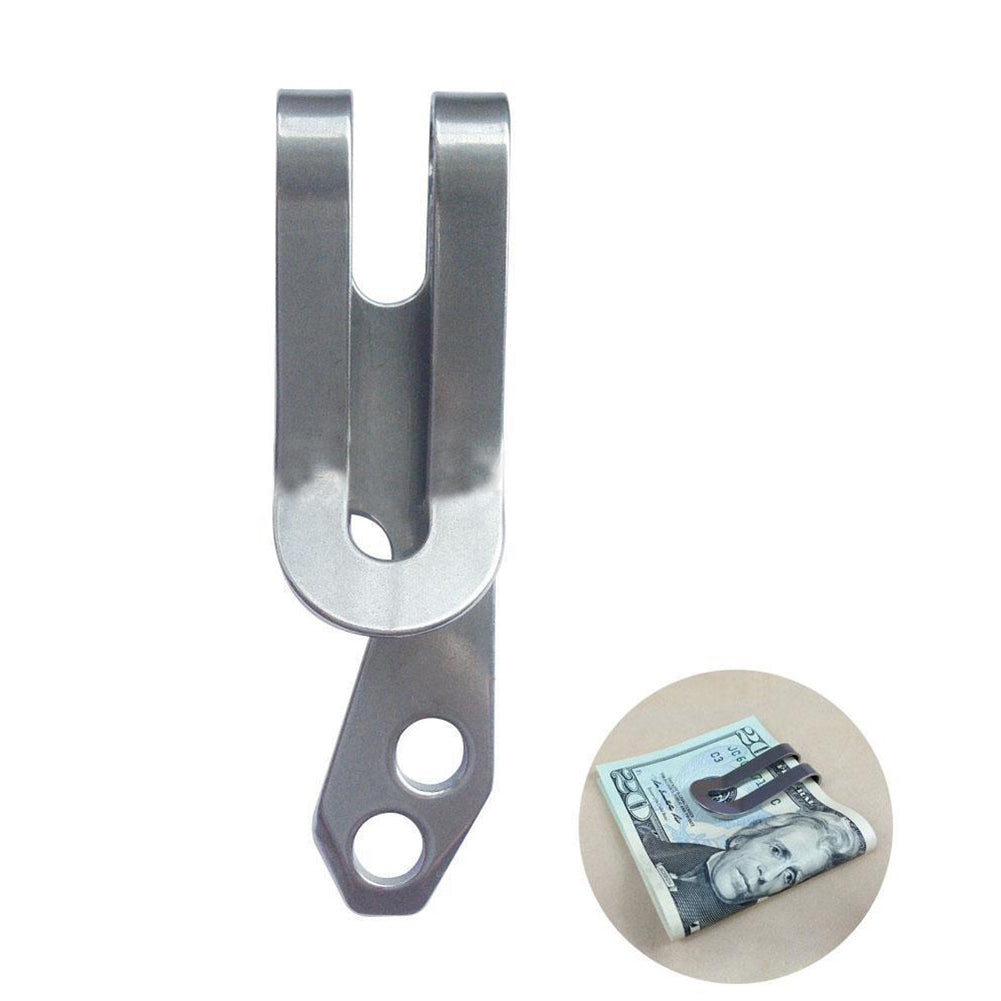 Multi-Function Stainless Steel Money Clip Belt Hanger Bottle Opener EDC Tool