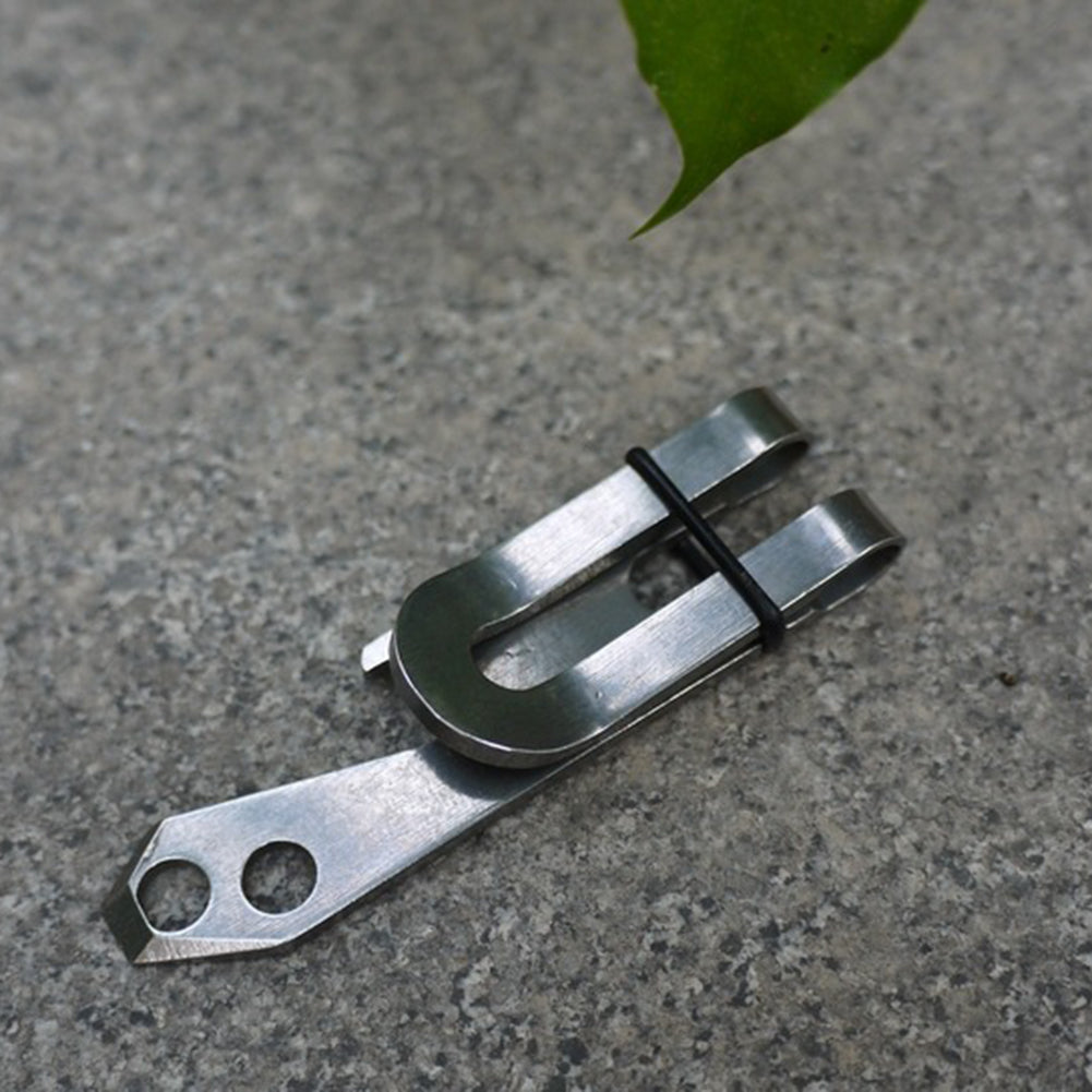 Multi-Function Stainless Steel Money Clip Belt Hanger Bottle Opener EDC Tool