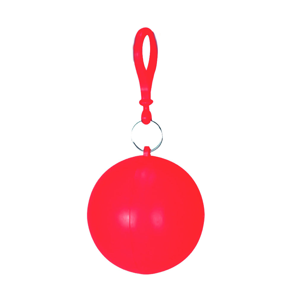 Outdoor Raincoat Ball Disposable Camping Fishing Tourism Emergency Keychain
