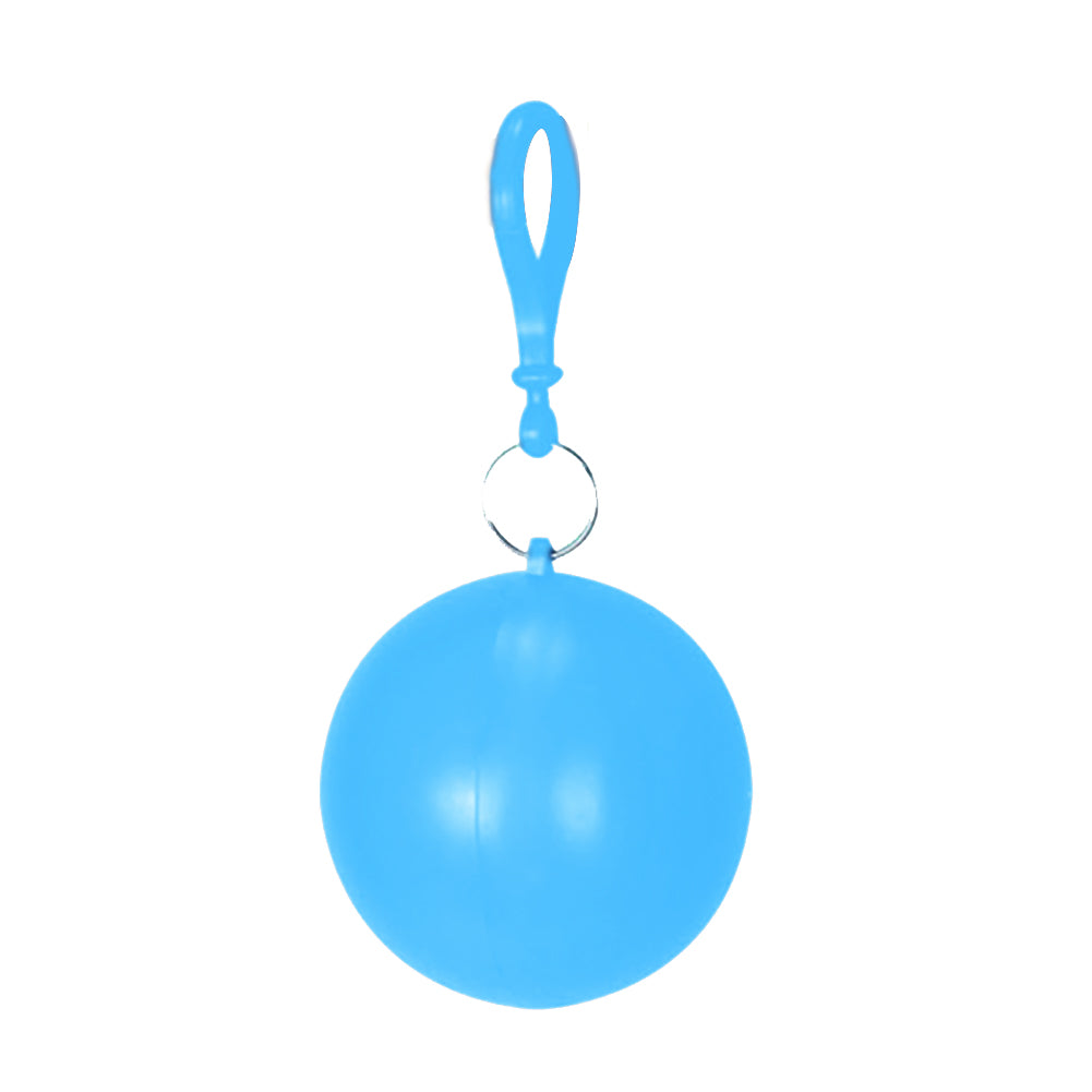 Outdoor Raincoat Ball Disposable Camping Fishing Tourism Emergency Keychain