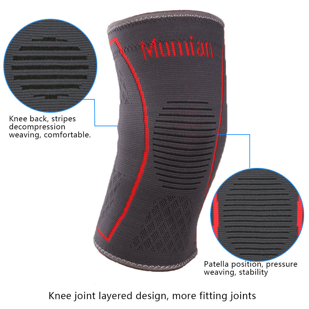 Outdoor Sport Knee Support Pad High Compression Silicone Anti-slip Sleeve Brace