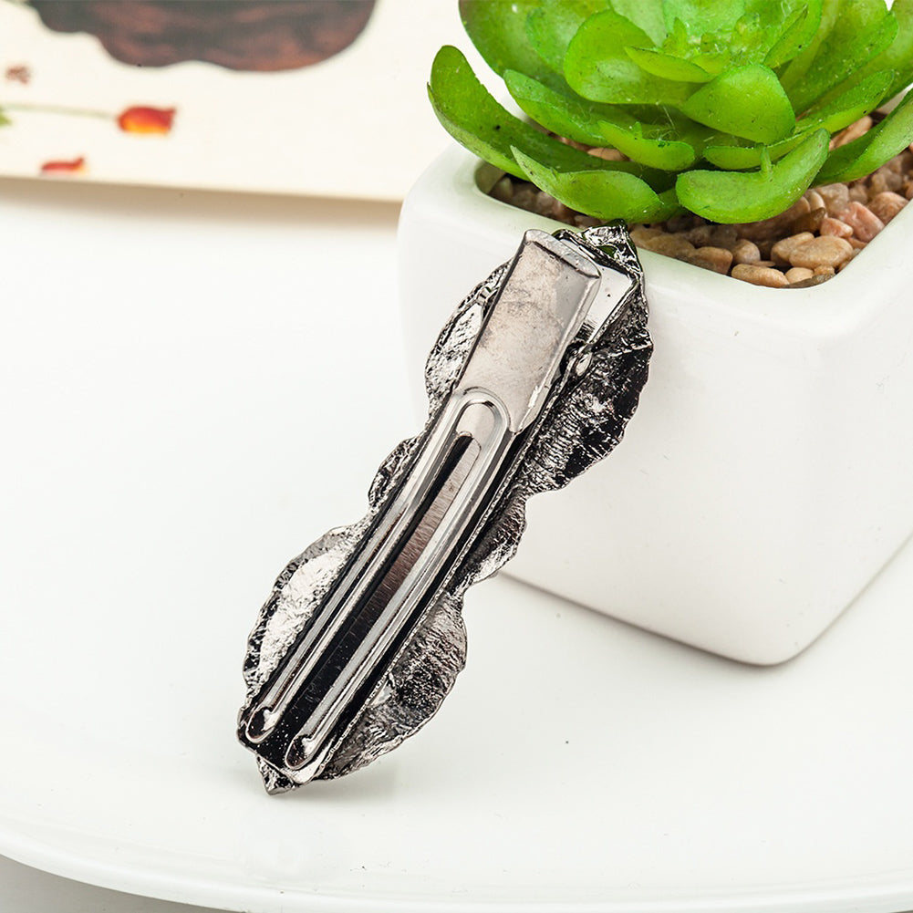 Fashion Leaf Hair Clip Barrette Rhinestone Wedding Marriage Hairpins Accessories