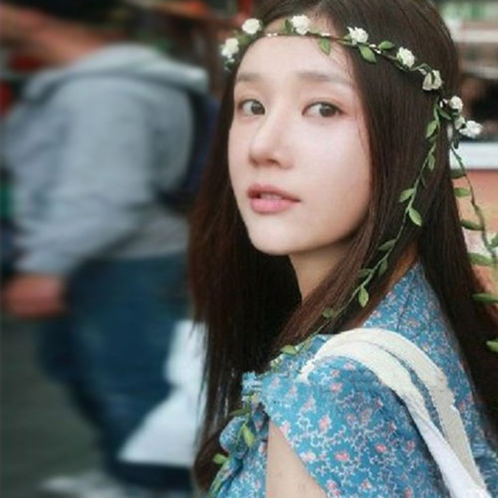 Wedding Party Decor Floral Wreath Flower Festival Forehead Headband Hair Garland