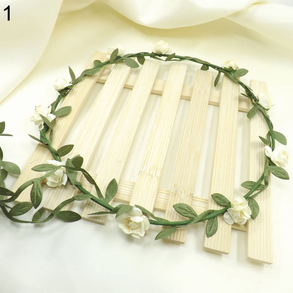 Wedding Party Decor Floral Wreath Flower Festival Forehead Headband Hair Garland