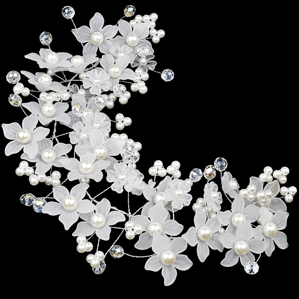 Fashion Faux Pearl Flower Headwear Women Bridal Wedding Party Hair Accessories