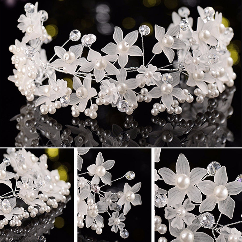 Fashion Faux Pearl Flower Headwear Women Bridal Wedding Party Hair Accessories