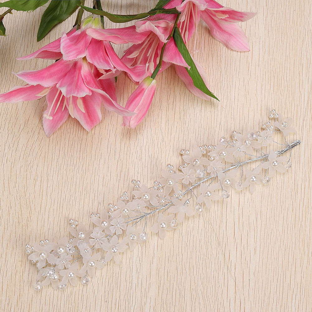 Fashion Faux Pearl Flower Headwear Women Bridal Wedding Party Hair Accessories