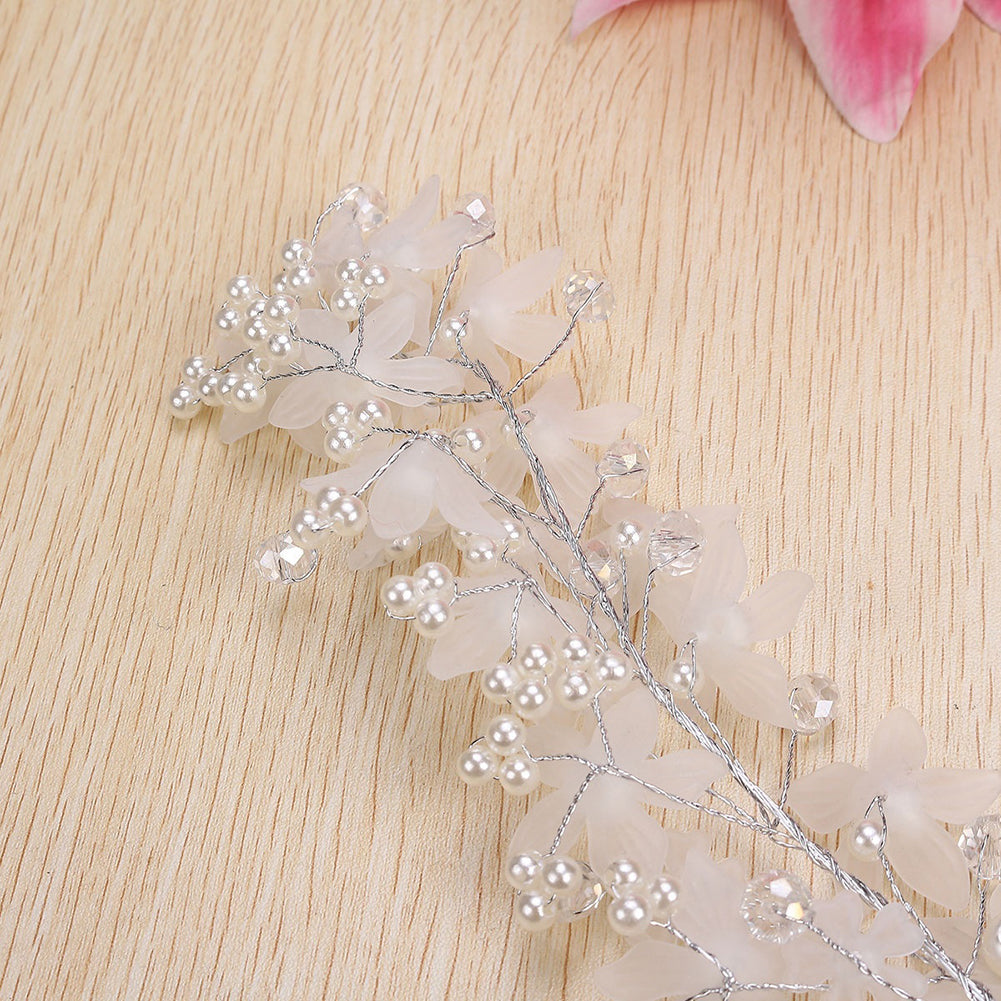 Fashion Faux Pearl Flower Headwear Women Bridal Wedding Party Hair Accessories