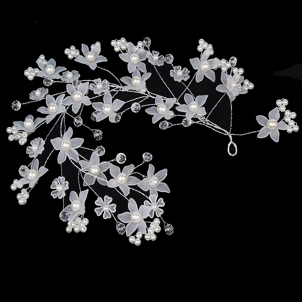 Fashion Faux Pearl Flower Headwear Women Bridal Wedding Party Hair Accessories