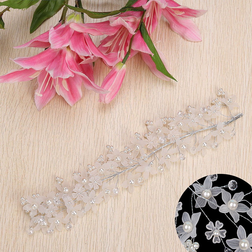 Fashion Faux Pearl Flower Headwear Women Bridal Wedding Party Hair Accessories