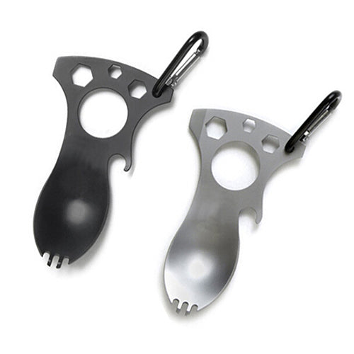 5 in 1 Pocket EDC Screwdriver Bottle Opener Spoon Survival Kit Camping Gear