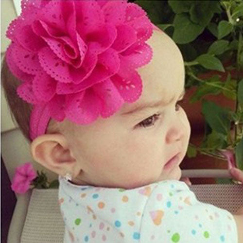 Baby Girls Kids Fashion Hollow Lace Flower Headband Headwear Hair Band Accessory