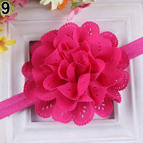 Baby Girls Kids Fashion Hollow Lace Flower Headband Headwear Hair Band Accessory