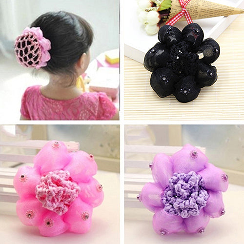 Fashion Kids Girls Involucres Pattern Hair Net Cover Dance Balls Hairnet Hair Accessory