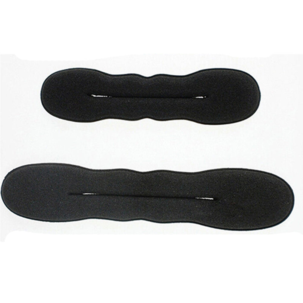 2Pcs Magic Sponge Clip Foam Donut Hair Styling Bun Curler Tool Maker Ring Twist