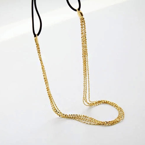 Multilayer Metallic Chain Elastic Band Hair Band Headband Women Hoop Headpiece