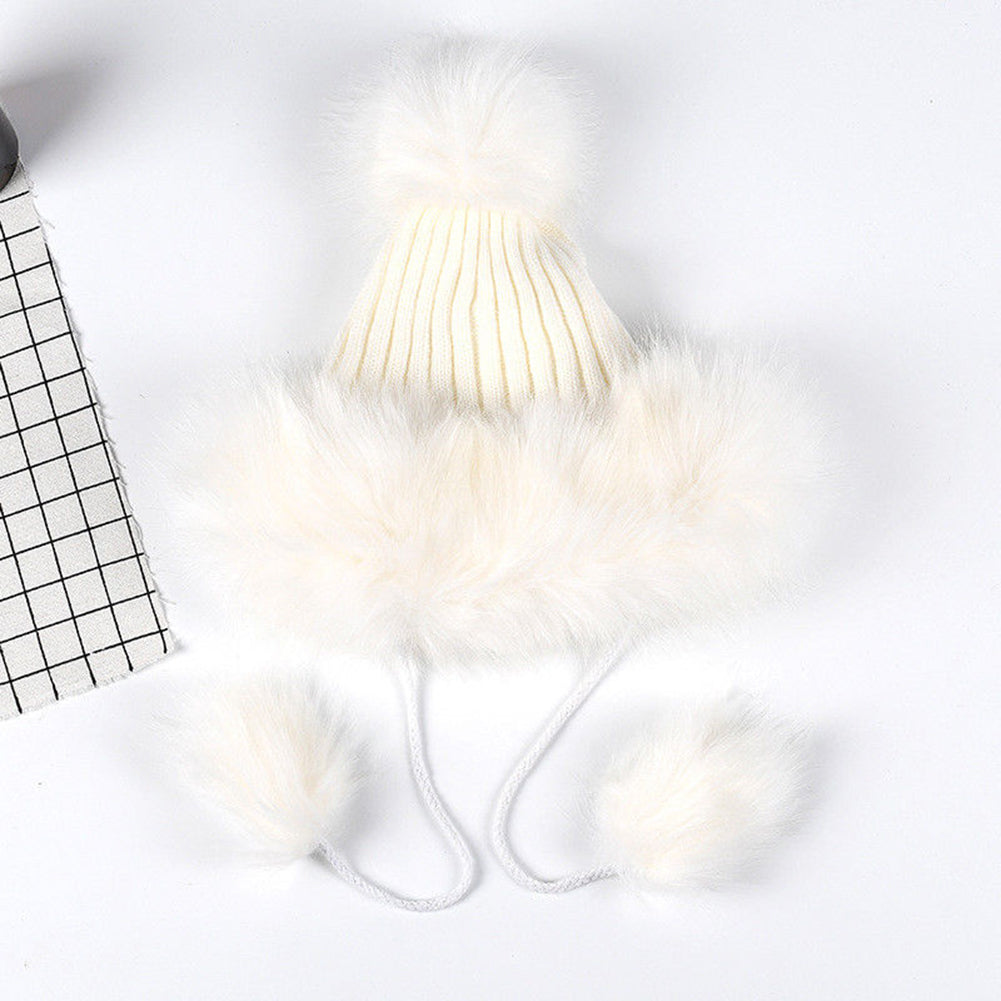 Women Fashion Knitted Ball Pom Pom Cute Lady Thick Beanie Hat Warm Cap Gift