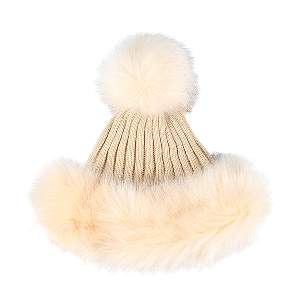 Women Fashion Knitted Ball Pom Pom Cute Lady Thick Beanie Hat Warm Cap Gift