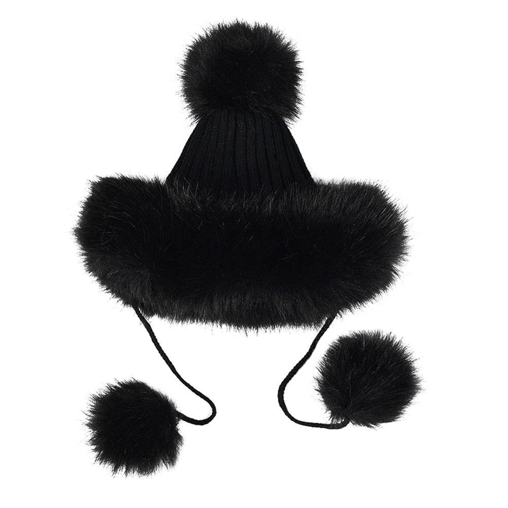 Women Fashion Knitted Ball Pom Pom Cute Lady Thick Beanie Hat Warm Cap Gift