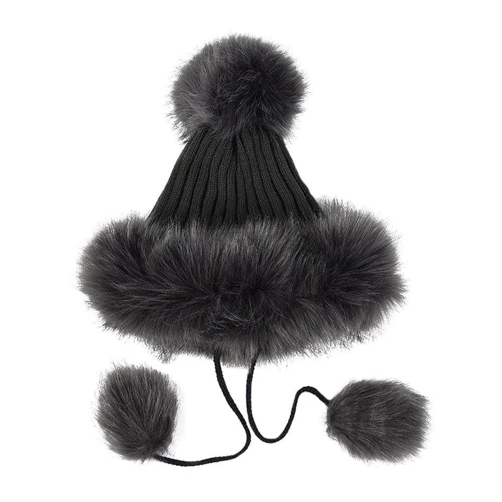 Women Fashion Knitted Ball Pom Pom Cute Lady Thick Beanie Hat Warm Cap Gift