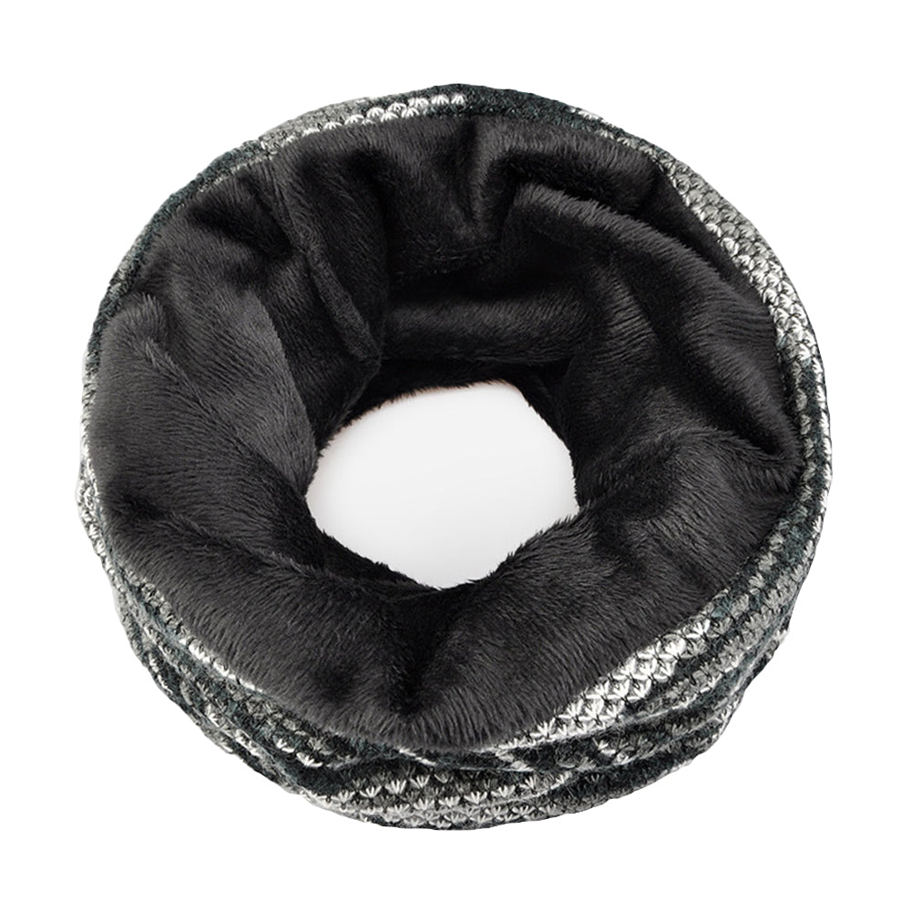 Women Men Fashion Winter Beanies Collar Scarf Hip Hop Hats with Velvet Inside