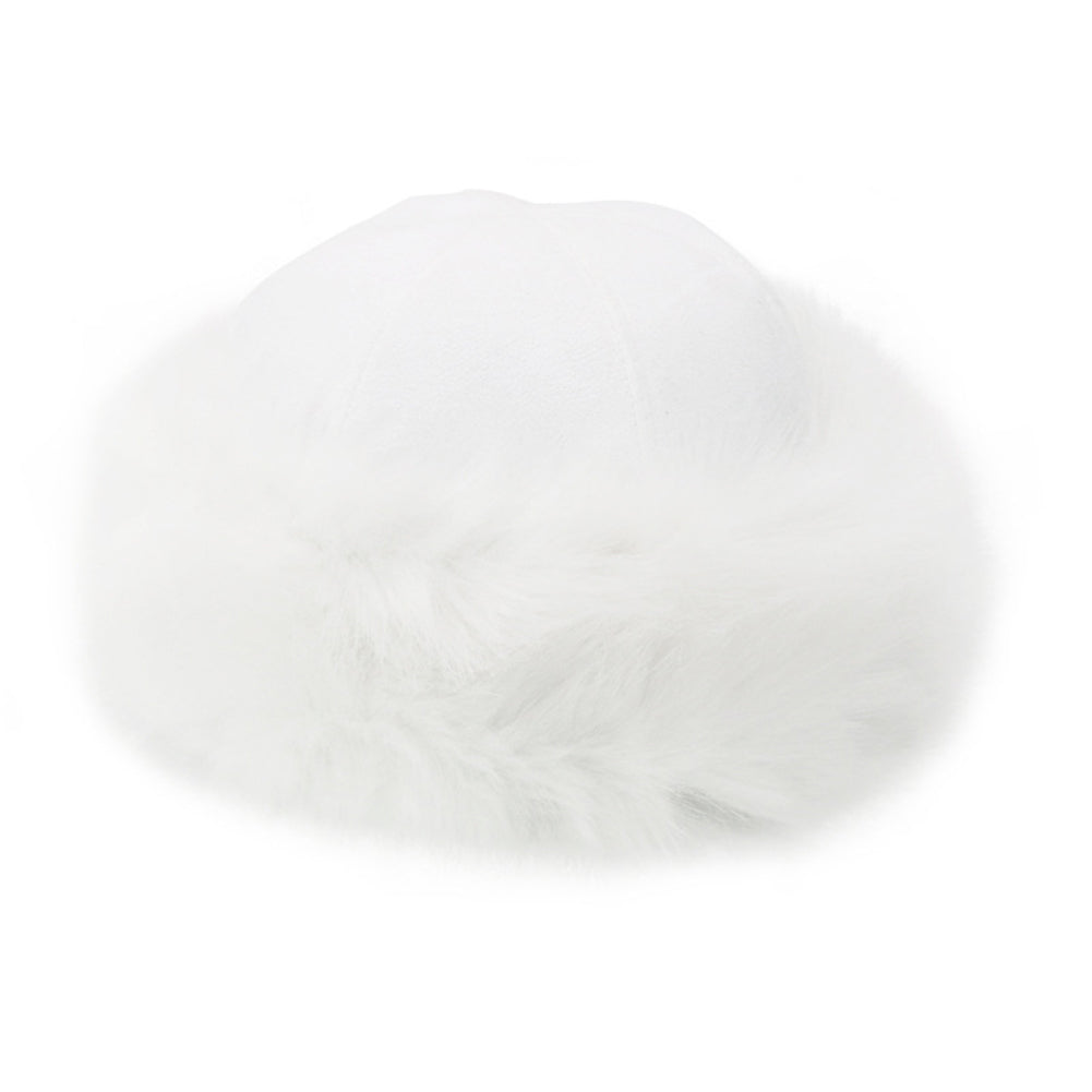 Winter Russian Women Fluffy Faux Fur Solid Color Ear Warmer Thick Hat Beanie Cap